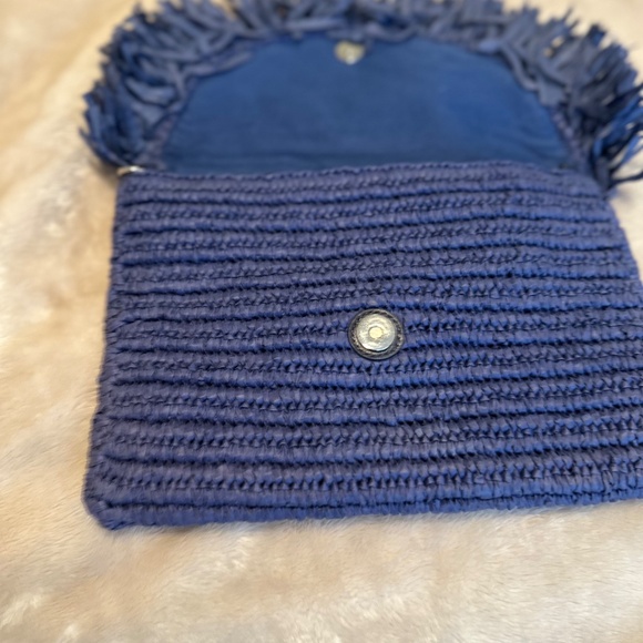 Chico’s Navy fringed clutch - Picture 2 of 4